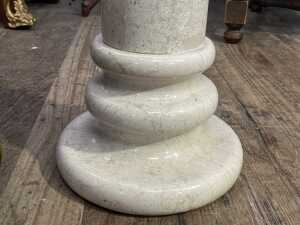 Cream marble pedestal - 3