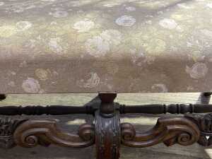Jacobean style walnut two seat settee - 6