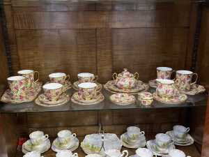 Royal Albert 'Old Country Roses Chintz Collection' porcelain tea setting for four