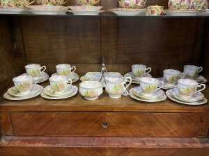 Antique Royal Albert 'Kentish Rookery' tea setting for nine