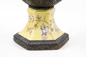 French style yellow ceramic urn - 2