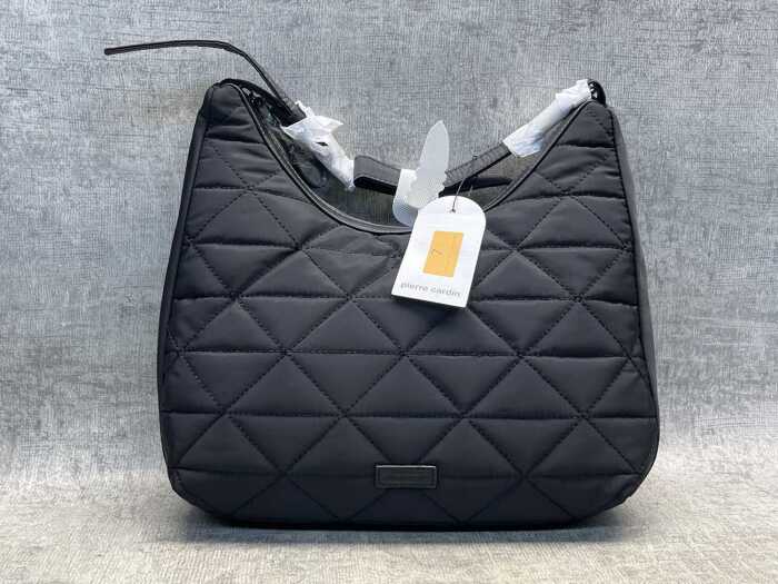 Pierre Cardin Ladies Nylon Quilted Hobo Bag