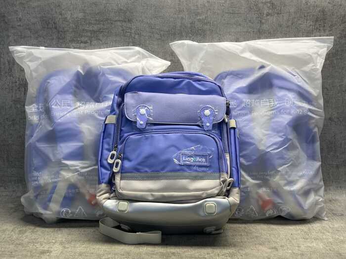 Three LingoAce backpacks