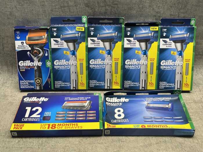 Group of Gillette products