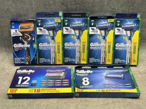 Group of Gillette products