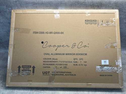 Cooper & Co. oval aluminium mirror