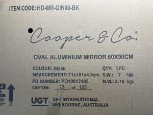 Cooper & Co. oval aluminium mirror. RRP $149 - 2