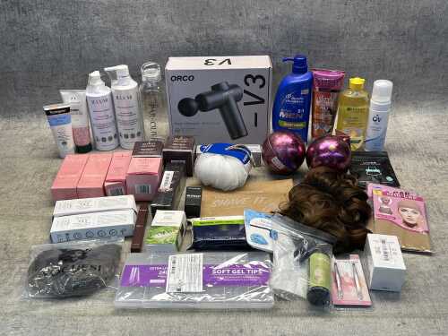Group of beauty products