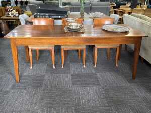French style seven-piece timber dining suite - 3
