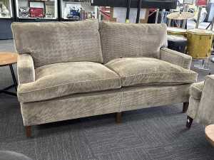 Pair of upholstered two-and-a-half-seat sofas - 2