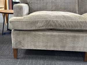 Pair of upholstered two-and-a-half-seat sofas - 4