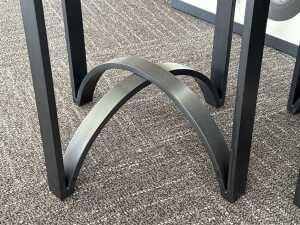Pair of modern grey and black bedside tables - 4
