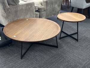 Gainsville walnut occasional and coffee tables