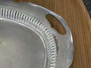 Large English silver-plated tray - 2
