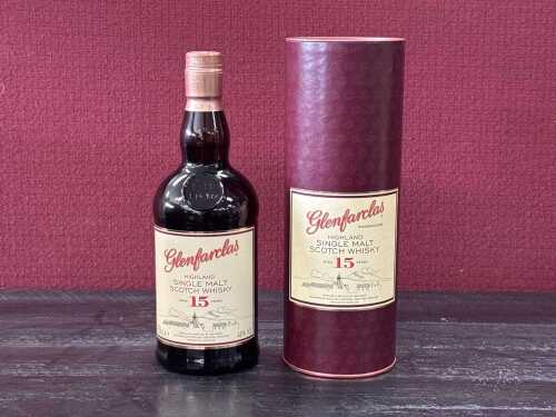 Glenfarclas 15yo Scotch whisky in original packaging