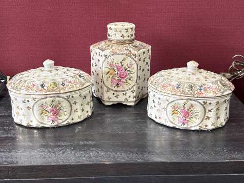Three Chinese ceramic decorative pieces