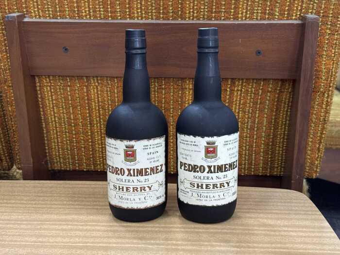 Two bottles of Pedro Ximenez Solera No. 23 sherry