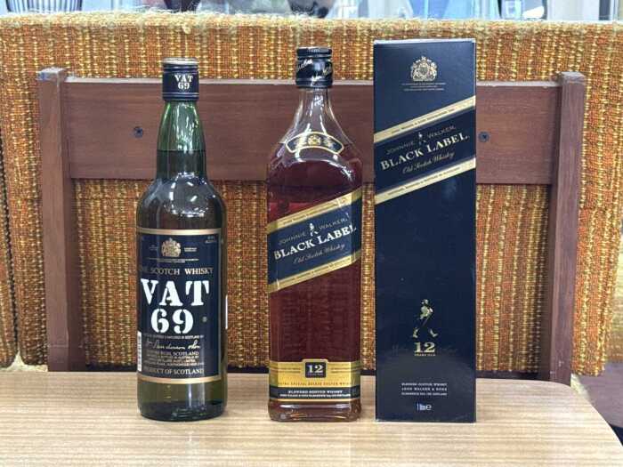 Two bottles of scotch whisky including Johnnie Walker Black Label 1lt