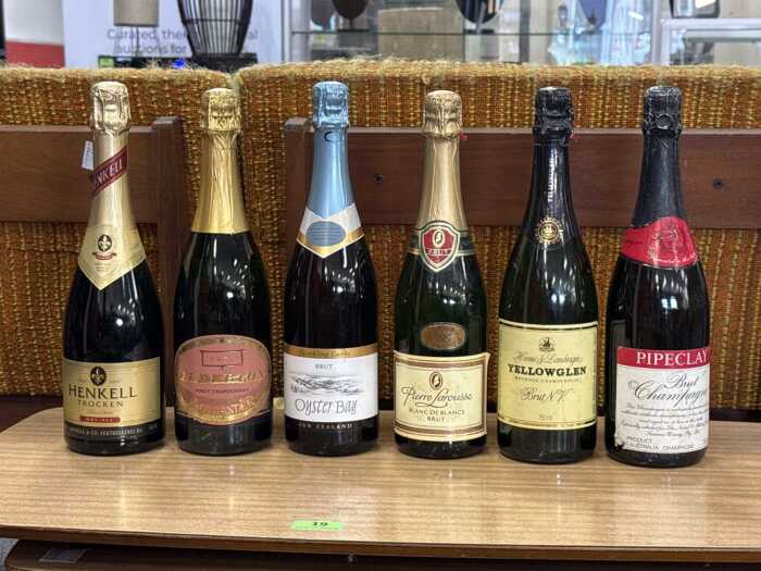 Six bottles of sparkling wine