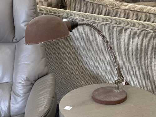 Vintage Industral gooseneck metal table lamp