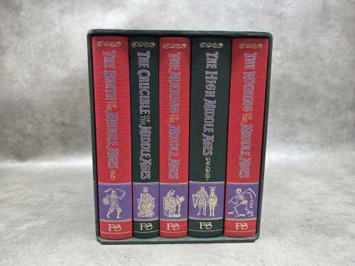 The Story of the Middle Ages Folio Society five-volume set in slipcase