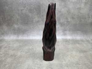 Carved Coromandel timber stylised head - 3