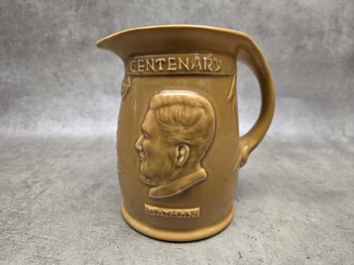 1934 Hoffman Ware Melbourne Centenary ceramic commemorative jug