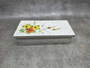 Bitossi mid-century ceramic lidded box with floral decoration - 2