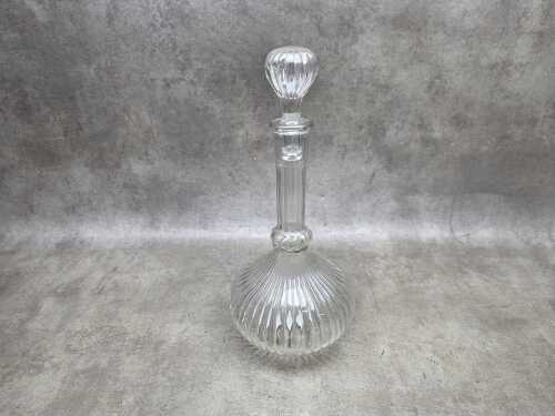 Mid-century Empoli clear glass 'Hot Air Balloon' genie bottle