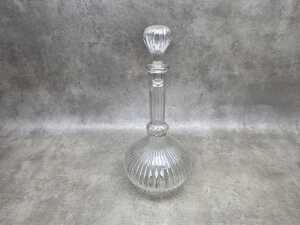 Mid-century Empoli clear glass 'Hot Air Balloon' genie bottle