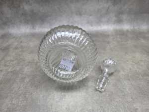 Mid-century Empoli clear glass 'Hot Air Balloon' genie bottle - 4
