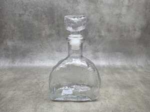 Mid-century clear glass 'Bark' genie bottle