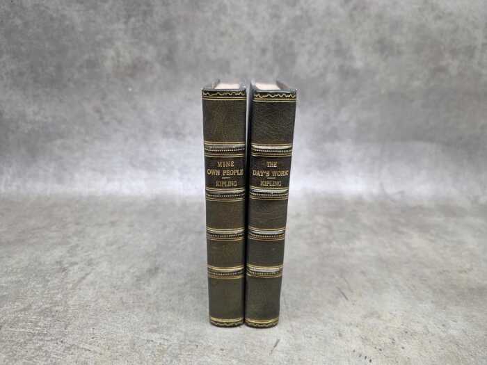 Two antique calf-bound Rudyard Kipling books