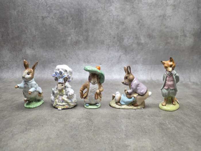 Five Beswick Beatrix Potter porcelain figures