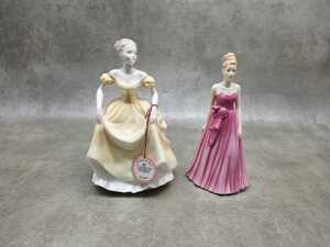 Royal Doulton and Coalport lady figures