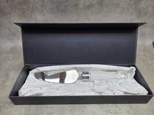 Two Waterford 'Wedding' cake knife and server - 3