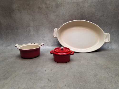 Le Creuset enamel cast iron cerise cookware