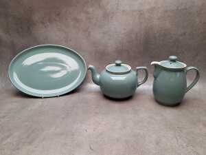 Denby 'Manor Green' stoneware tea setting for eight - 2