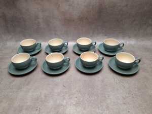 Denby 'Manor Green' stoneware tea setting for eight - 4