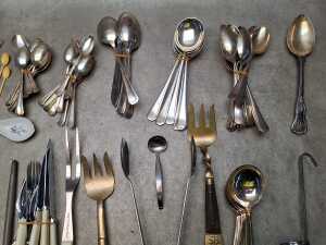 Cutlery including silver plated and stainless steel - 3