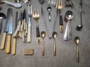 Cutlery including silver plated and stainless steel - 4