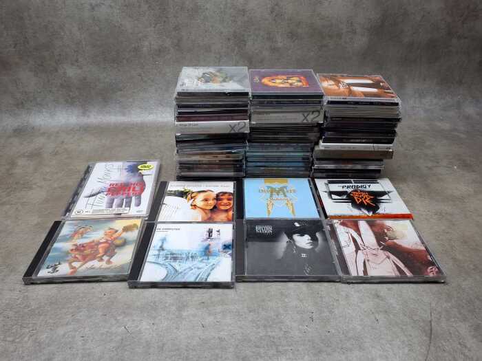 CDs, mostly '90s and '00s music, including Red Hot Chili Peppers, Radiohead, Stone Roses