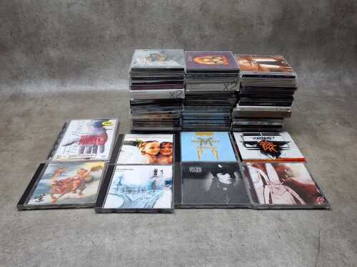 CDs, mostly '90s and '00s music, including Red Hot Chili Peppers, Radiohead, Stone Roses