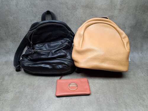 Mimco and Oroton backpacks and Mimco purse