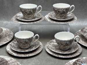Alfred Meakin 'The Mill' ceramic dinner setting for four - 2