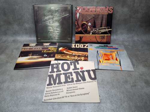 Six Jazz vinyl records, including Yosuke Yamashita Trio