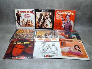 Nine soundtrack vinyl records, including You Only Live Twice