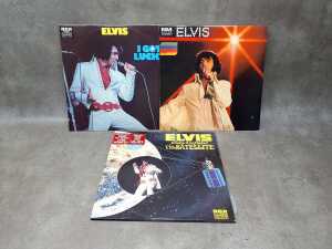 Eight Elvis Presley vinyl records, including Elvis' Golden Records Volume 4 - 4
