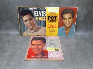Nine Elvis Presley vinyl records, including A Date With Elvis - 2