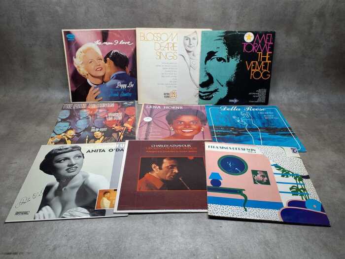 Ten Jazz vocals vinyl records, including Ella Fitzgerald